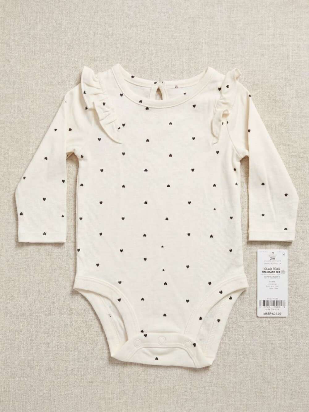NWT Carter's Baby Girl 2-Piece Bodysuit & Pant Set – Black & white 3 months - Picture 4 of 15